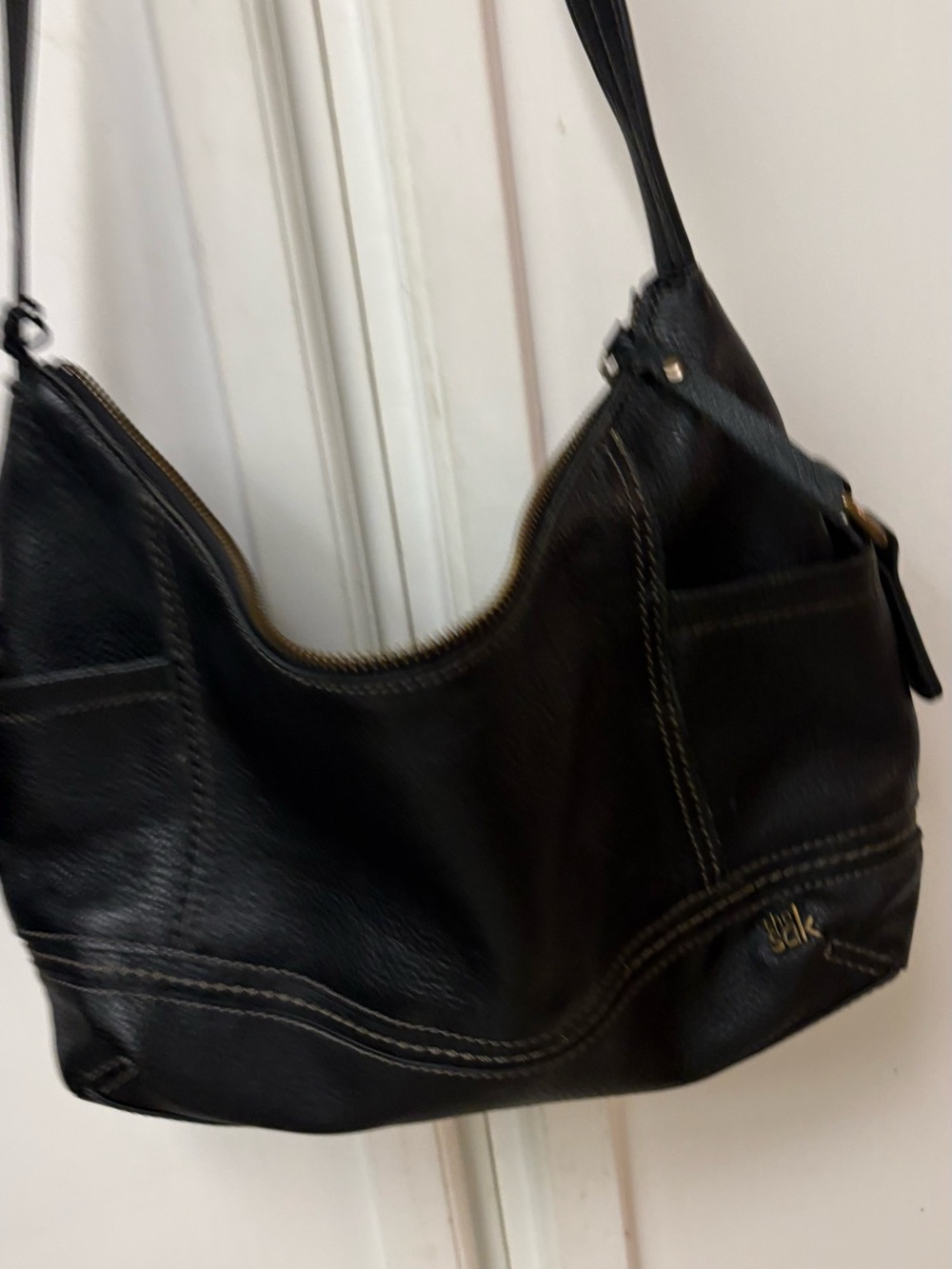 The Sak Black Leather Hobo Shoulder Bag